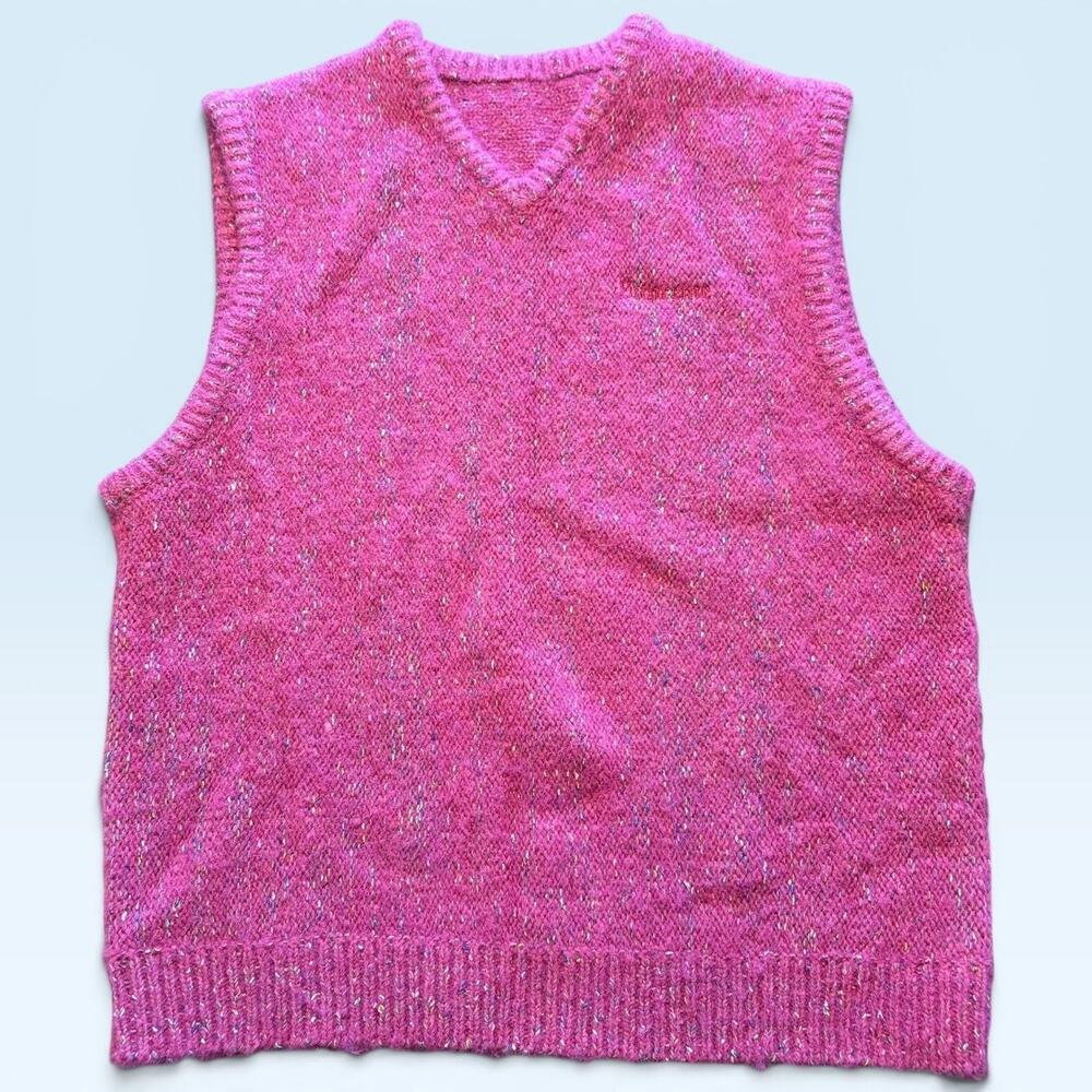 Supreme Pink Sweater Vest Spring/Summer Fits L Rare EUC